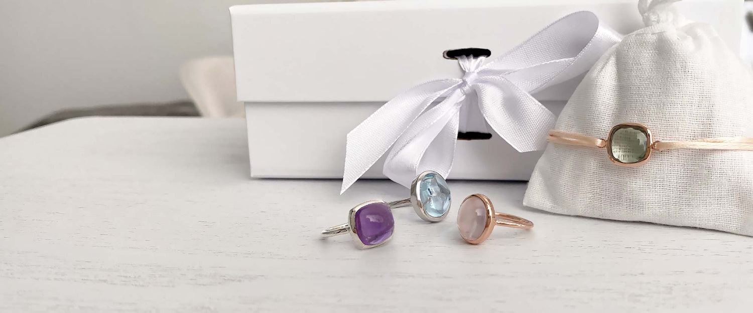 Vente flash bijoux de luxe en or et argent sertis de pierre naturelle
