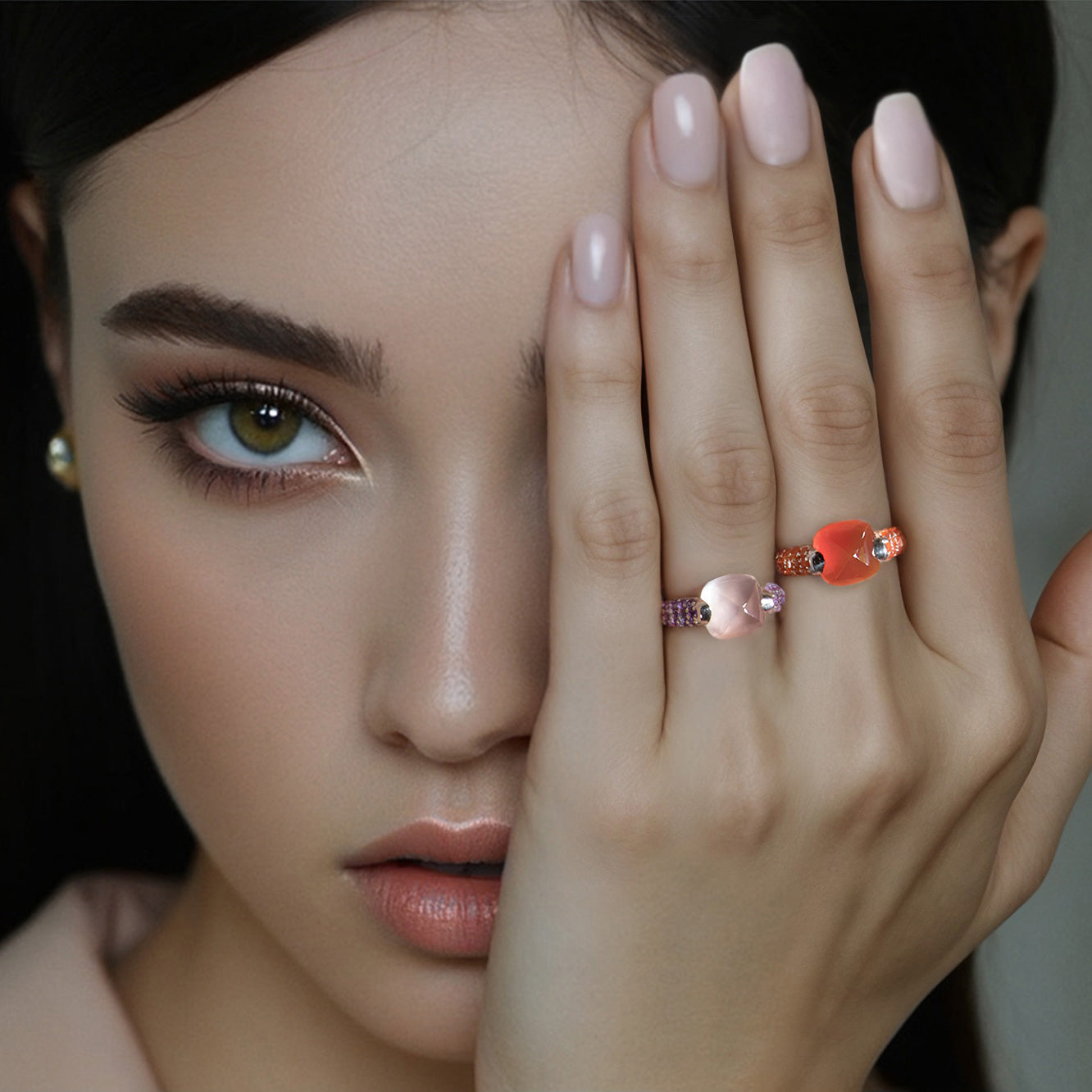 Borealis Ring - Silber & Chalcedon