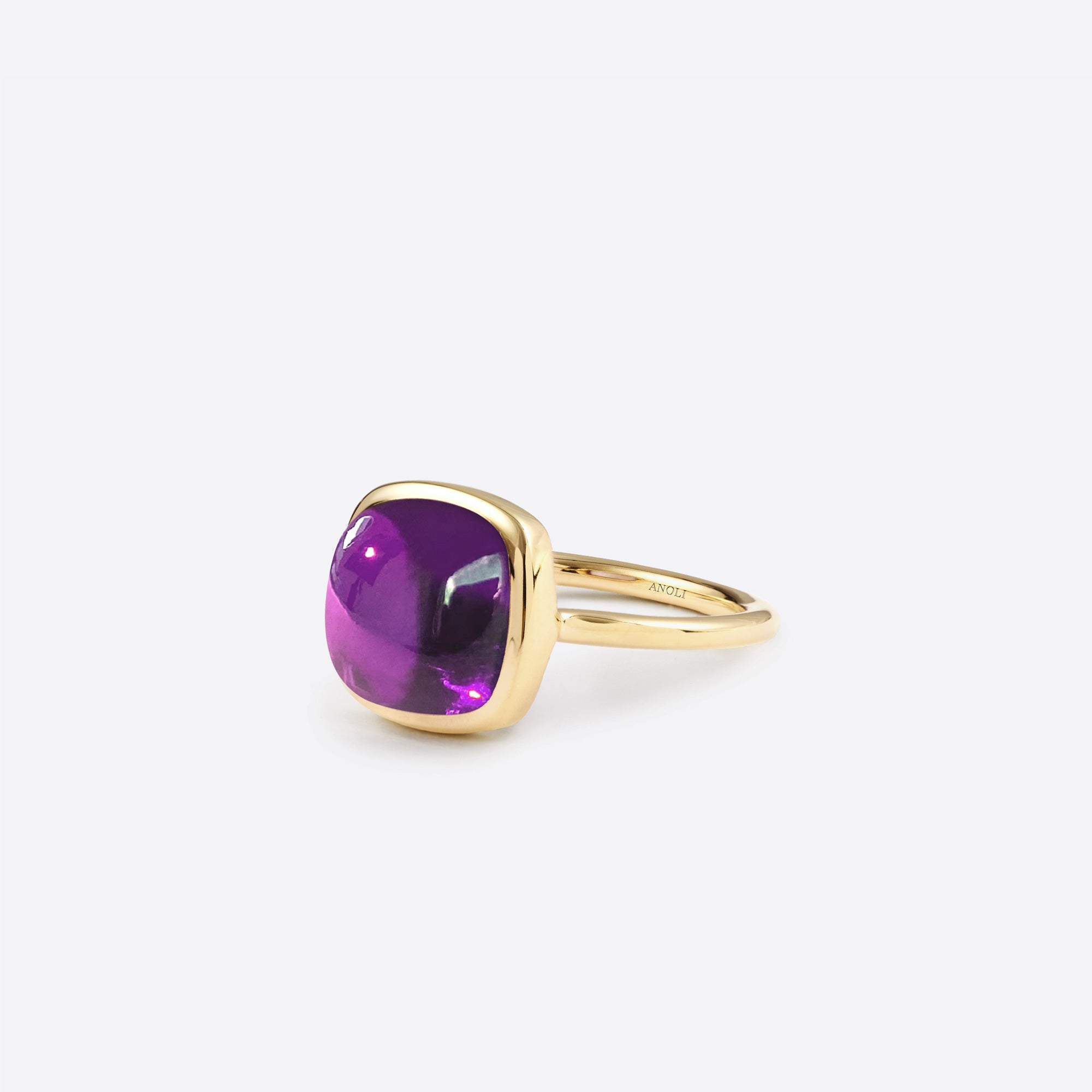 Bague Plaqué Argent Avec Cristaux Et Améthyste Camille&Lucie - Taille 50, Occasion Parfait état