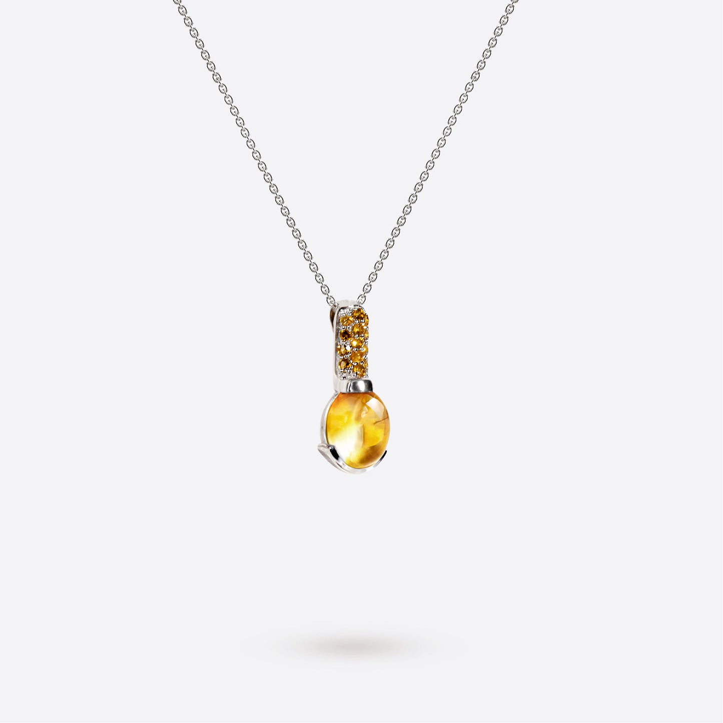 Boreal Necklace - Silver & Citrine