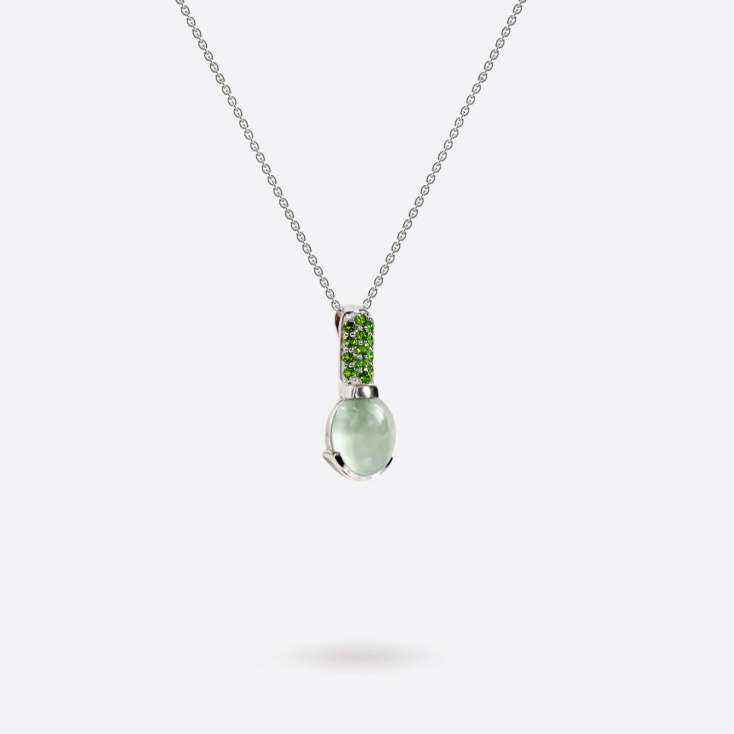 Boreal Necklace - Silver & Prasiolite