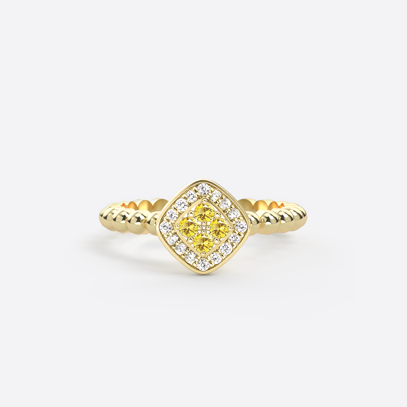 Bague Mini Damier - Argent
