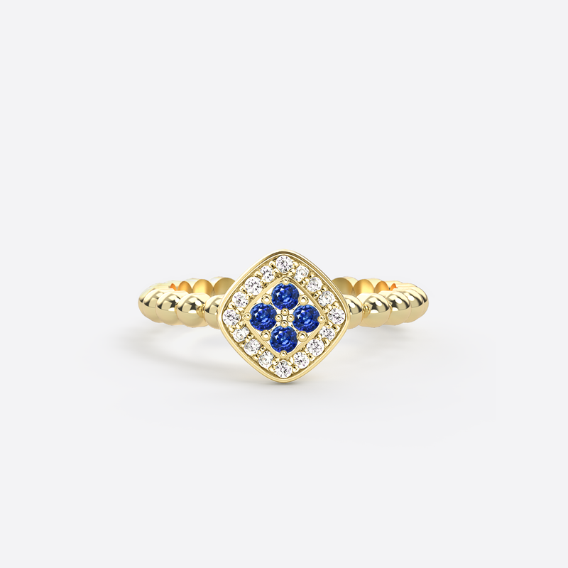 Bague Mini Damier - Argent