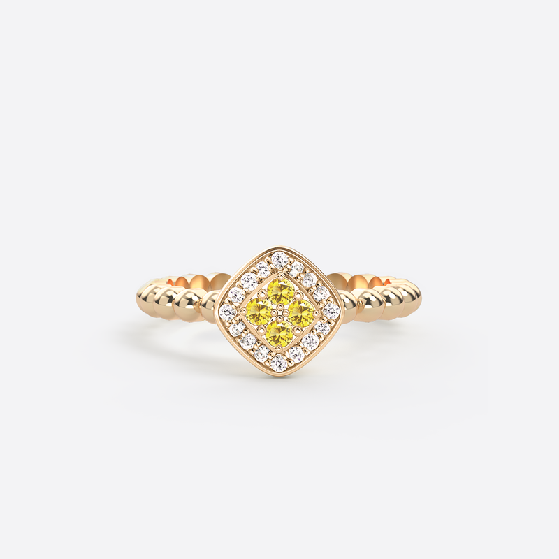 Bague Mini Damier - Argent