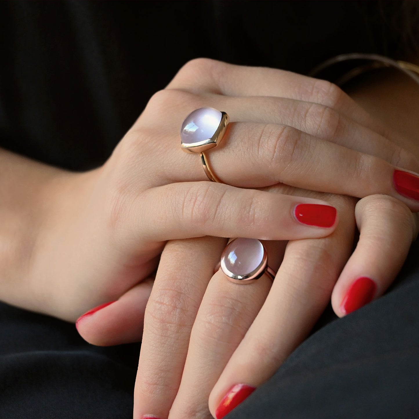 Bague Coussin - Or & Topaze Bleue / Taille 55