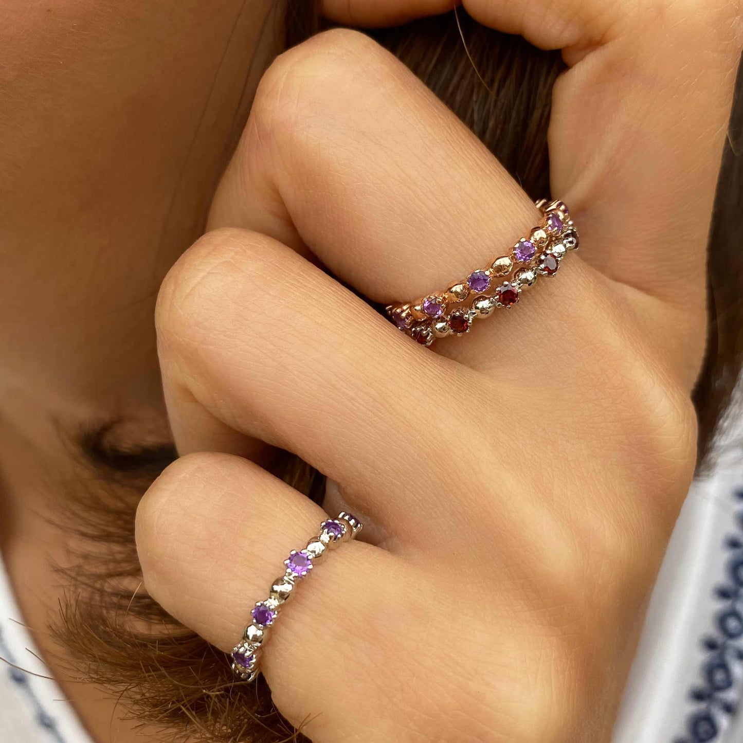 Ring Scintillante - Silber & Smaragd / Größe 50
