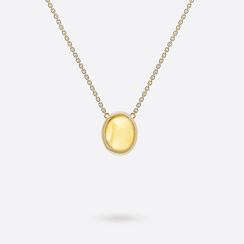 Ovaler Halskette - Gold