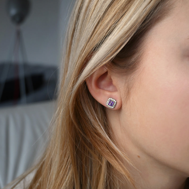 Studs Damier - Argent