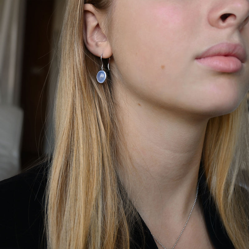 Oval Earrings - Silver
