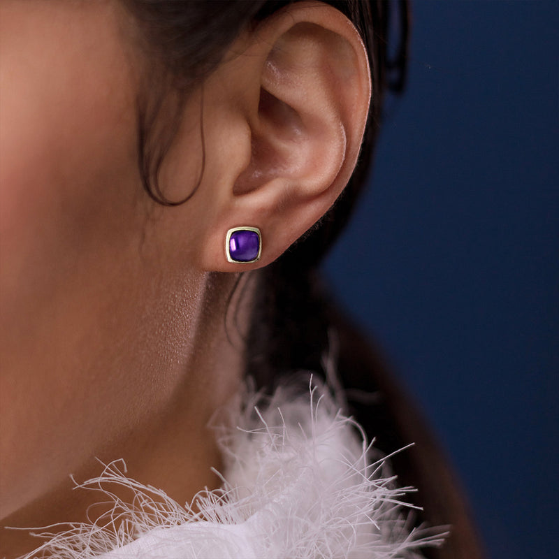 Berlingot Studs - Gold